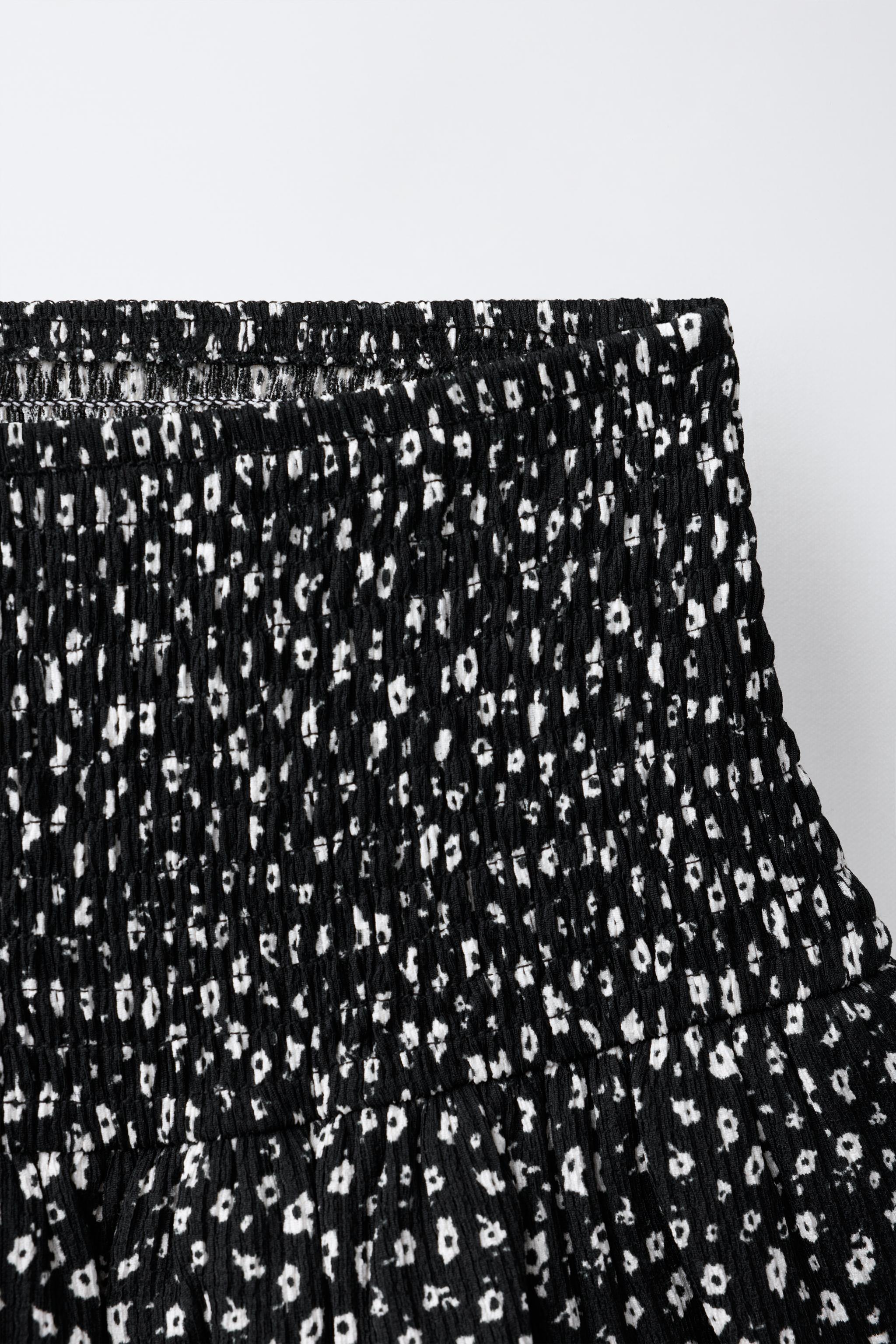 PRINTED RUFFLE SKIRT